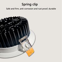 Downlight LED fin en aluminium 3CCT/5CCT dimmable avec boîtier de jonction, CRI élevé >90, durée de vie de 50 000 heures, garantie de 5 ans