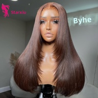 Парик DD Shandong Hair Bone-Strait с предварительно склеенной кружевной основой, прямой, можно завивать химически