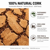 Panel Acústico de Corcho Natural FSC para Cine en Casa, Insonorización NRC0.3, Mosaico de 4mm, Autoadhesivo, Ecológico, OEM