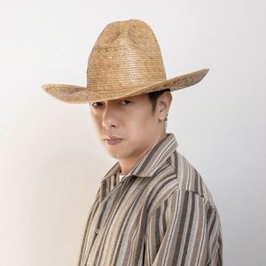 Sombrero de Paja de Ala Ancha Estilo Vaquero, Vintage 2025, de Palma Natural, de Alta Calidad, para Primavera/Verano, Viajes al Aire Libre, Protección Solar - Product Image 4