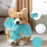 Mainan Anjing Mewah Lucu Berbahan Plush dengan Suara & Bunyi, Mainan Kunyah untuk Membersihkan Gigi untuk Anjing Kecil/Sedang/Besar