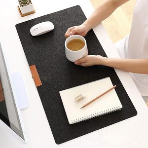 Portable Lightweight Anti-slip Felt <strong>Desk</strong> <strong>Mat</strong> with <strong>Leather</strong> Pencil Sleeve - Product Image 5