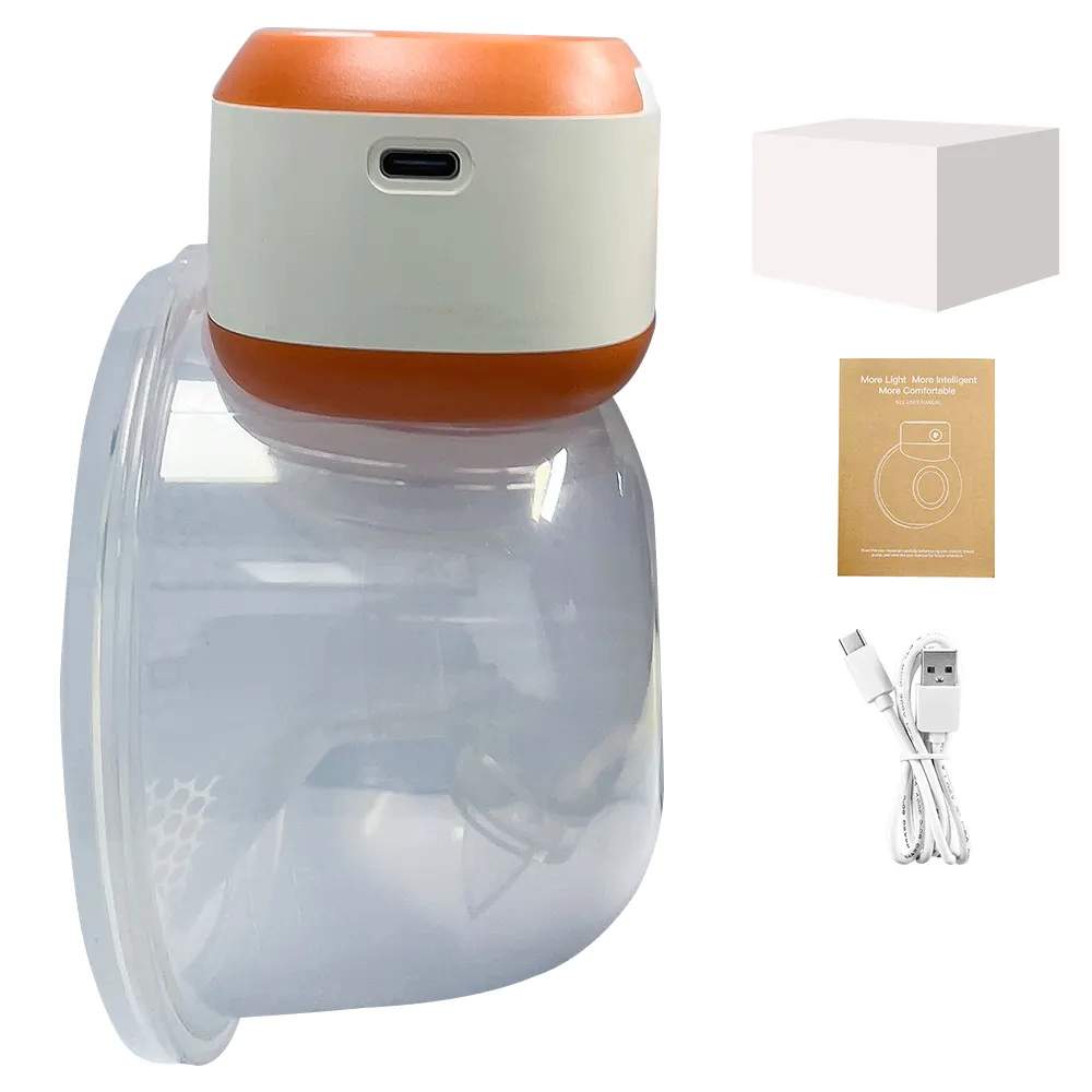 Silicone BPA-free 180ml ricaricabile mani libere da indossare tiralatte LED elettrico tiralatte