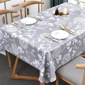Nappe rectangulaire bleue imperméable pour tables de 8 pieds, 6 à 8 places, salle à manger, cuisine, décorations de fête, hôtels, fabrication chinoise - Product Image 2