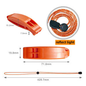 Silbato de rescate de emergencia para deportes acuáticos, silbato naranja con cordón para deportes acuáticos, <span class=keywords><strong>buceo</strong></span>, senderismo, Camping - Product Image 2