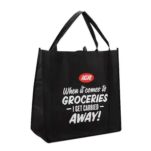 Bahan lingkungan daur ulang kustom supermarket/pusat perbelanjaan/tas belanja pakaian PP tas bukan tenunan