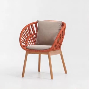 New Product <b>Stackable</b> Rope Outdoor <b>Garden</b> Dining <b>Chair</b> Furniture Restaurant Terrace Hotel Patio Metal Leisure <b>Chairs</b> - Product Image 1