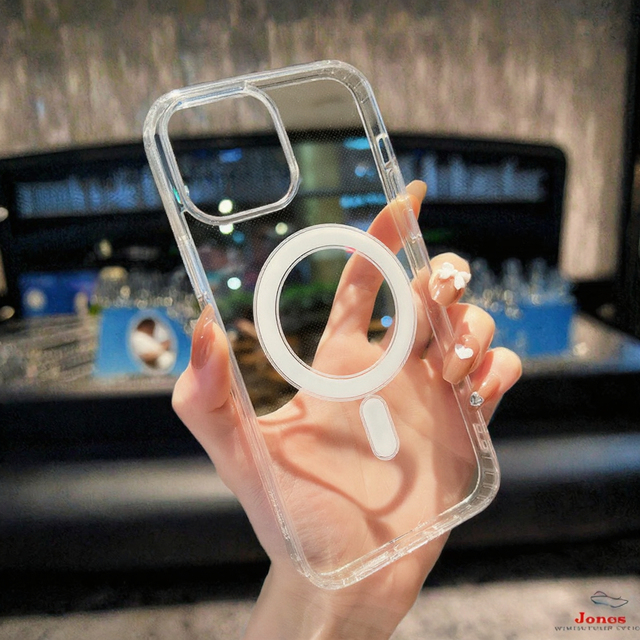 High Quality Acrylic Transparent Magnetic Phone Case for iPhone 16 17 Air 15 14 13 Pro Max Wholesale Sports Design Clear Case