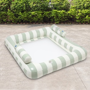 Tùy chỉnh PVC Inflatable nổi bãi biển hồ bơi mặt trời nổi giường có thể gập lại đôi mặt nước boong ghế - Product Image 4