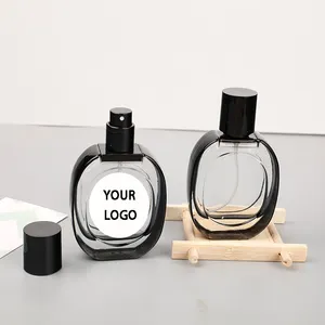 New Style Luxury Black Refillable Fragrance Bottle Cosmetic Spray Pump Mini Glass 30ml Perfume Bottle