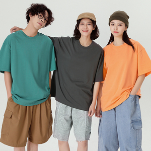 T-Shirt Oversize a girocollo larga da uomo 250 Gsm a maniche corte da uomo - Product Image 4