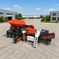 Concasseur à mâchoires mobile portable avec séparateur magnétique pour l'élimination des métaux ferreux dans le recyclage des déchets de construction