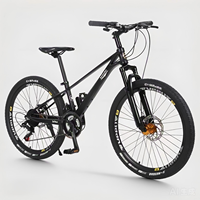 Vélo de montagne VTT haut de gamme ultraléger à 21 vitesses avec système de freinage à disque, cadre en alliage de magnésium-aluminium de 24 pouces