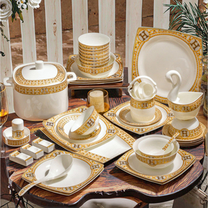 Luxury Home &amp; Restaurant Ceramic Dinnerware <strong>Set</strong> Elegant <strong>Serving</strong> <strong>Dishes</strong> &amp; Wedding Decoration Plates-Premium Quality Plate <strong>Sets</strong> - Product Image 6