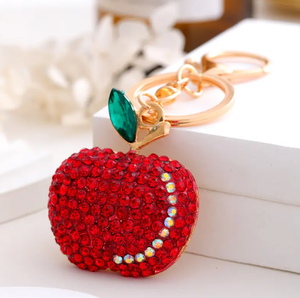 <span class=keywords><strong>Cuda</strong></span> lấp lánh pha lê đỏ Apple Keychain lễ hội lưu niệm quà tặng Keychain quà tặng cho gia đình và bạn bè túi quyến rũ - Product Image 2