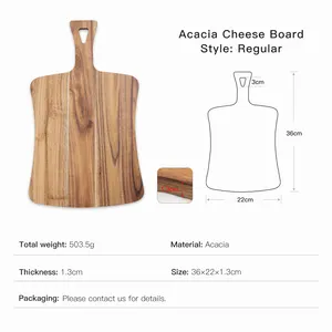 Wholesale Acacia Wood Cheese Board Charcuterie Cutting Boards With Handle For Serving Food