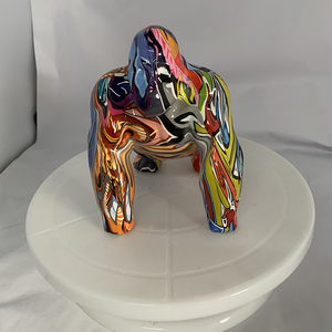 Graffiti transfert d'eau Animal décor de bureau Sculpture orang-outan vente en gros décor de maison Statue de gorille <span class=keywords><strong>sur</strong></span> <span class=keywords><strong>pied</strong></span> bricolage décor de maison - Product Image 5
