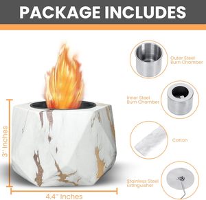 Concrete <strong>Table</strong> Fireplace Alcohol <strong>Table</strong> <strong>Top</strong> Firepit Smores Maker <strong>Fire</strong> Pits Mini Portable Tabletop <strong>Fire</strong> Pit for Patio Decor - Product Image 2