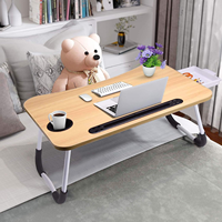 Nouveau support d'ordinateur portable de conception pliable en bois ordinateur portable pliable MDF Table bureau d'ordinateur pour le bureau à domicile