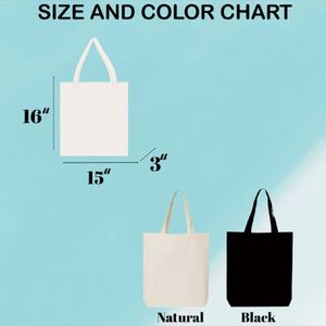 Keymay Custom Printed Cotton Canvas Tote Bag Cute Floral Mom Flower Design for Mother's Day Casual Daily Shopping US Made - Product Image 6