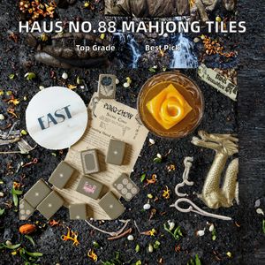 Haus No.88 Fichas de Mahjong Americanas de Acrílico de Lujo Moderno, de una sola capa, 1" x 1-7/16" x 7/16", Color Marfil Cálido para Noche de Juegos - Product Image 2