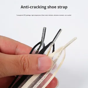 YS Manufacturer Polyester Multi-Color Flat Hollow <b>Fishnet</b> Shoelaces Ribbon Decorative 1.8cm Width RTS Made in China Unisex - Product Image 2