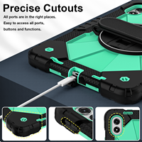 Étui robuste à 3 couches pour Redmi Pad 2 Pro 12.1 Poco Pad M1 2025 avec support rotatif à 360°, dragonne et bandoulière, bicolore OEM ODM