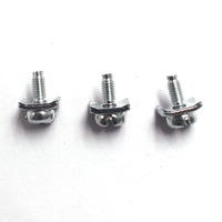 Vis SEMS à tête cylindrique zinguée, à double embout Phillips et fendu, avec rondelle carrée pour borniers, usine OEM