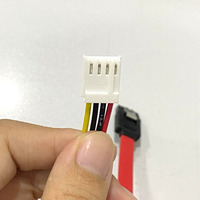 Cable de Alimentación KAICAP SAFFRD317 22P SATA 7 + 15P de 22 Pines a 4 Pines, 24-30AWG, Cubierta de PVC, Blindaje de Lámina, 6 Pies, para Computadora