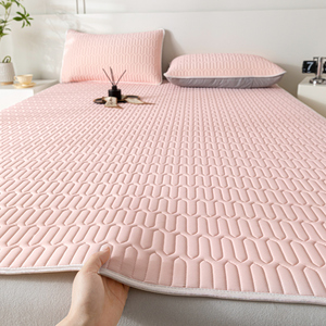 Extra lang tweepersoons matras van 100% polyester met hoeslaken van microvezel, geschikt voor studenten slaapzalen, koel en verfrissend model - Product Image 4