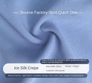 Léger élégant 100% polyester brocart tissu glace soie crêpe pour printemps et été mince chemise robe veste - Product Image 2