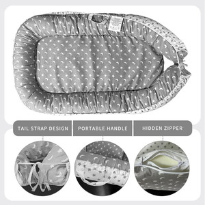 Nid d'enfant en coton biologique, fabricant de transats portables pliables pour nouveau-nés de 0 à 12 mois - Product Image 6