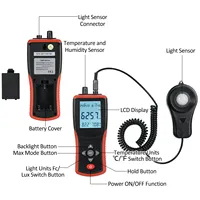 Medidor de luz Luxómetro Digital 400.000 LUX Luminancia Lux Fc Prueba Max Min Iluminómetros Fotómetro profesional