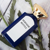 Emballage personnalisé, flacons de parfum vides en verre rectangulaires de luxe de 50 ml et 100 ml, bouchon métallique pour parfum masculin, impression sérigraphique