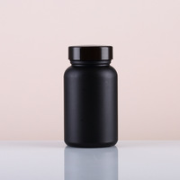 Flacons de pilules vides personnalisés 250cc bouteille de capsule noire médicale