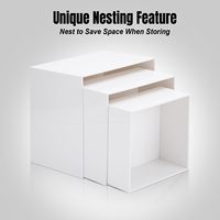 Étagères de présentation en acrylique blanc brillant personnalisées Hongye, faciles à assembler, écologiques, pour usage intérieur, avec fond creux