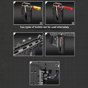 14019 MPSAA-12 Escopeta de Juguete de Bloques de Plástico, Modelo Educativo, Bloques de Construcción, Regalo para Niños, Juego de Bloques de Ensamblaje de Pistola, Juguetes - Product Image 3