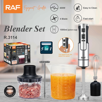 Ensemble de mixeur RAF R.3114 5 en 1 400W, mixeur à main multifonction, vitesse réglable, robot culinaire