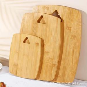 Juego de tablas de cortar de bambú, 3 piezas, rectangulares, color madera natural, para cortar frutas, verduras y queso. - Product Image 5