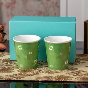 Multicolored Coffee Cup Macaron 5pcs/set Christmas <b>Gift</b> Bone China Home Handmade - Product Image 4