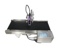 Impresora de inyección de tinta en línea Yaomatec de 12.7 mm, portátil, económica, con transportador integrado para imprimir logotipos, fechas, en papel, botellas, cartón.