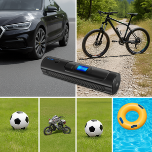 Portable Digital Air Compressor 150PSI Max Pressure For Car Bike Ball Tire <b>Inflation</b> - Product Image 2