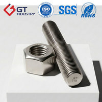 Inconel625 Din2510-3 GT Zinc Alloy Steel Metric Stud Bolt Black M14-M36 Fully Threaded Right Hand Din976 Thread Rod