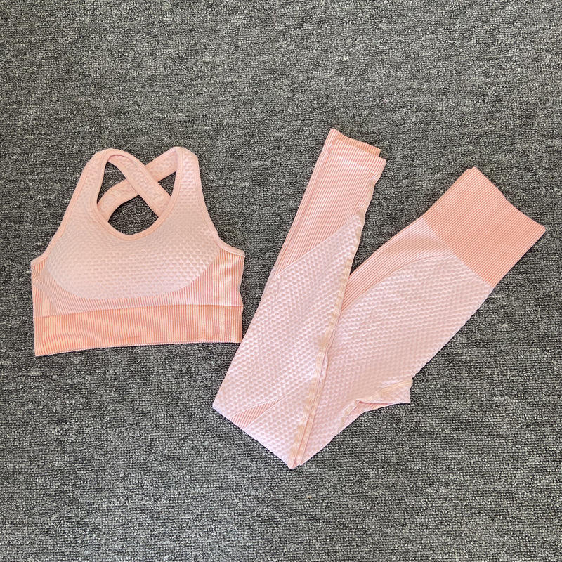orange 2pcs bra+leggings