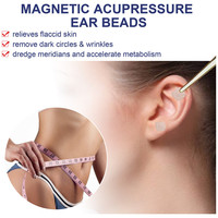 Vente populaire de perles d'oreille d'acupression Megnetic utilisation clinique Kit d'acupuncture d'oreille graines de Massage auriculaire