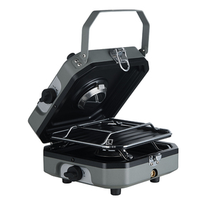 Petit four à <span class=keywords><strong>gaz</strong></span> extérieur portable acier inoxydable steak de boeuf frit fer brûlant <span class=keywords><strong>gaz</strong></span> deux réchauds sac de camping cuisine pliante - Product Image 4