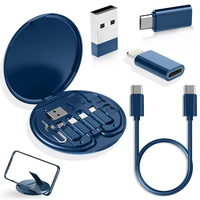 Kit de Adaptador de Carga Rápida Multiusos de 60W con Soporte para Teléfono y Opción de Logotipo Personalizado - Set de Regalo Promocional de Material ABS para Viajes