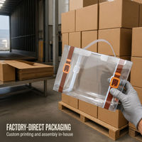Boîte de transport personnalisée en PET, boîte cadeau transparente avec poignée découpée, fermeture pliante