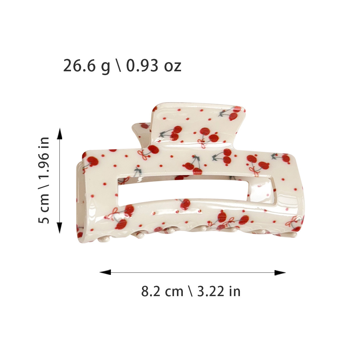 BULK Cherry Print Flower Hair Claws Mini Cherry Blossom Hair Claw – Tender Loving Empire main image 2