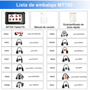 Lecteur de codes de moto professionnel ANCEL MT700 <span class=keywords><strong>PRO</strong></span> avec écran tactile 7 pouces pour plus de 40 marques, réinitialisation de service, purge ABS, mise à jour Wi-Fi - Product Image 2